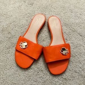Kate Spade Orange Slide Sandals